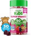 Ya da Çocuklar Sugar Free Multivitamin Gummies, Vegan & Plant Temel, 50 Superfoods, 15 Vitamin ve Minerals, Immune Support and 3g of Fiber, karma Berry, Çocukların yaşları, 1 ay Supply (60 Gummies)