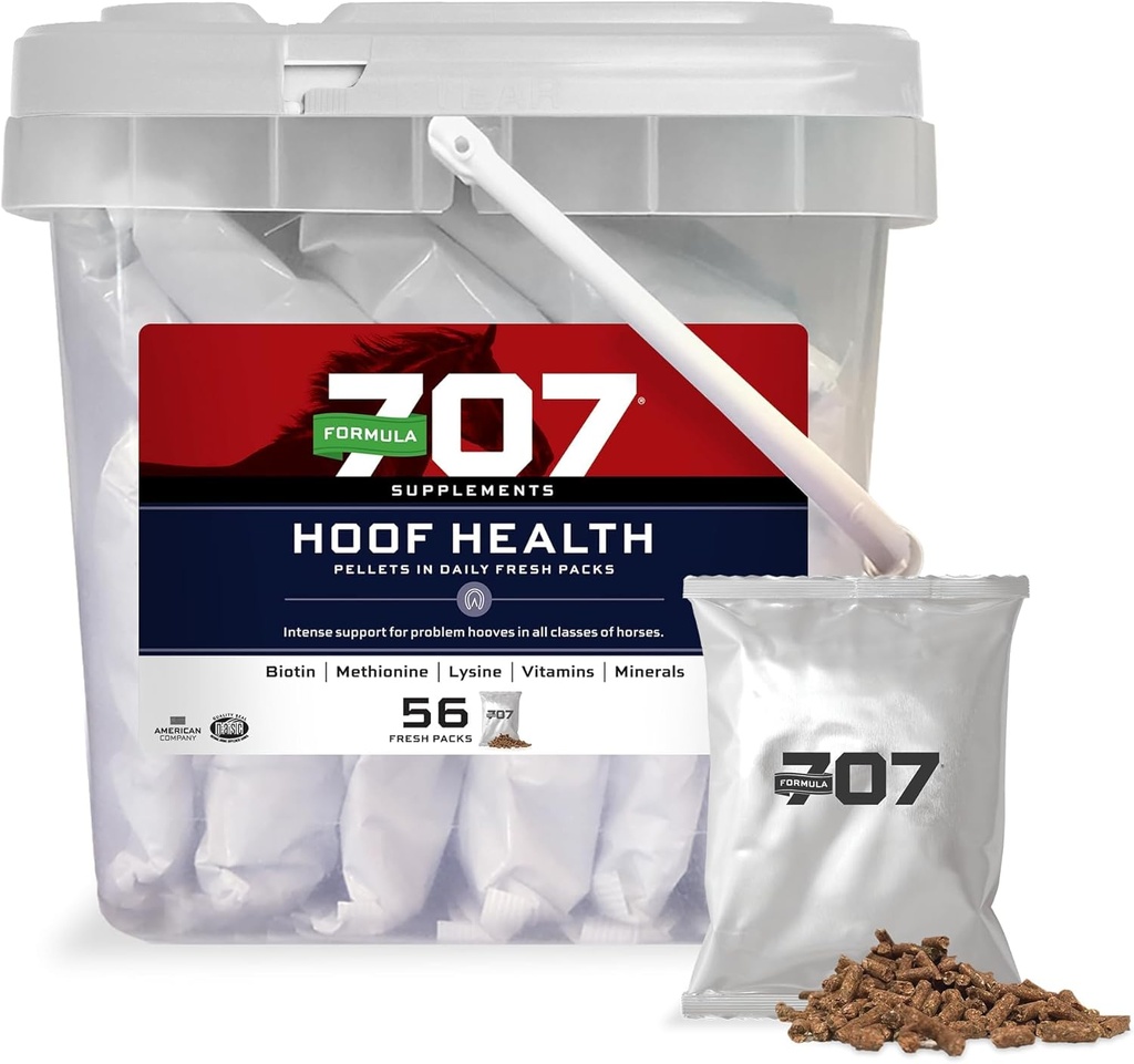 Formula 707 Hoof Health Equine Supplement, Daily Fresh Packs, 56 Günlük Supply - Biotin, Amino Asits ve Mineraller Sağlıklı At Hooves'i Geliştirmek ve Desteklemek için