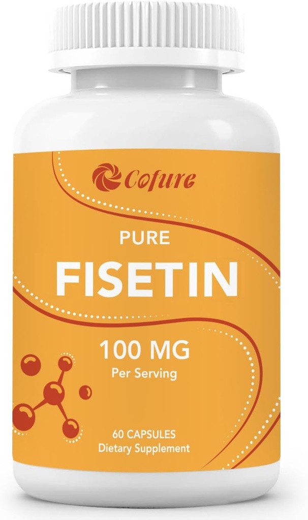 Fisetin Supplements, 100 mg of Natural Bioactive Flavonoid, Real 98 Pure, Aging Support, Non-GMO, Gluten-Free, 60 Capsules, 60 Hizmetler