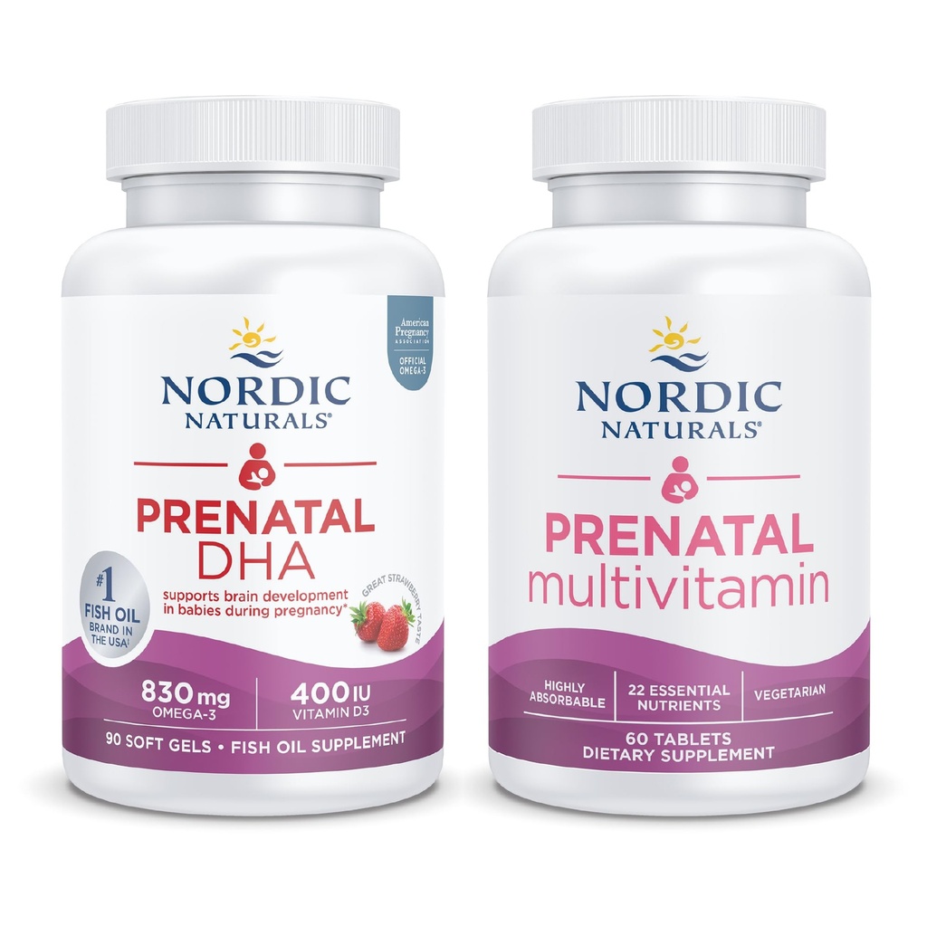 Nordic Naturals Prenatal Start Pack - Prenatal DHA ve Prenatal Multivitamin Tabletleri
