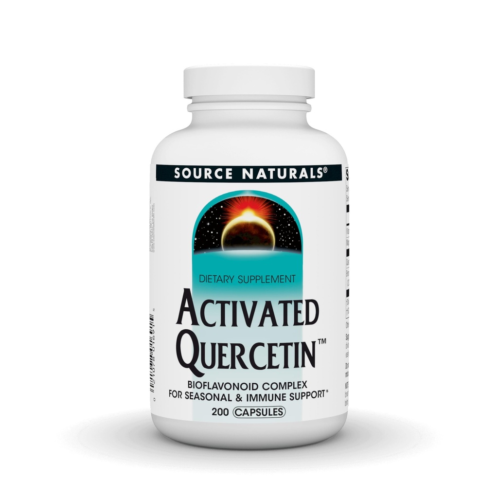 Source Naturals Aktif Quercetin, Bioflavano Kompleksi, for Mevsim & Immune Support* - 200 Capsules