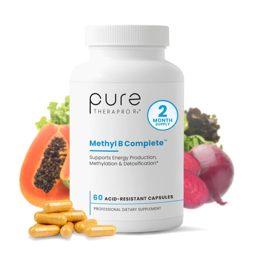 Mesel B Tamam - 60 Sebze Kapsülleri | Optimal Medeniyet Desteği Supplement with Quatrefolic 5-MTHF (Active folate), Mecobalamin (Active B12), B2, B6 ve TMG | Farm Grade