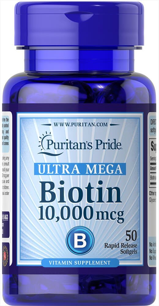 Puritan'ın Gurur Ultra Mega Biotin 10000 Mcg 50 Kont