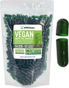 XPRS Nutra Boyutu 0 Boş Kapsüller - 500 Kont Boş Vegan Capsules - Vejetaryen Pills - DIY Sebze Kapsülü - Veggie Pill Caps for Do-It- Yourself Supplements (Forest Green)