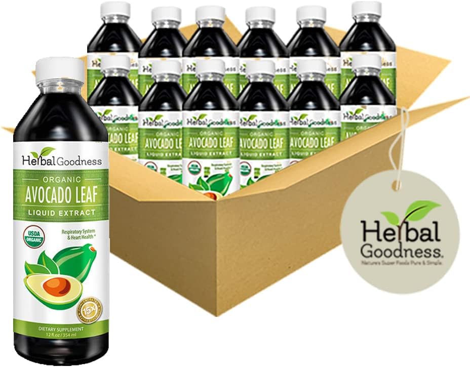 Herbal Goodness Aokado Leaf Extract Liquid Supplement - Probiyotik Protein Gut Health Fiber Supplement Bone Health & Immune Support -12 (12oz) btls (Pazar 12)