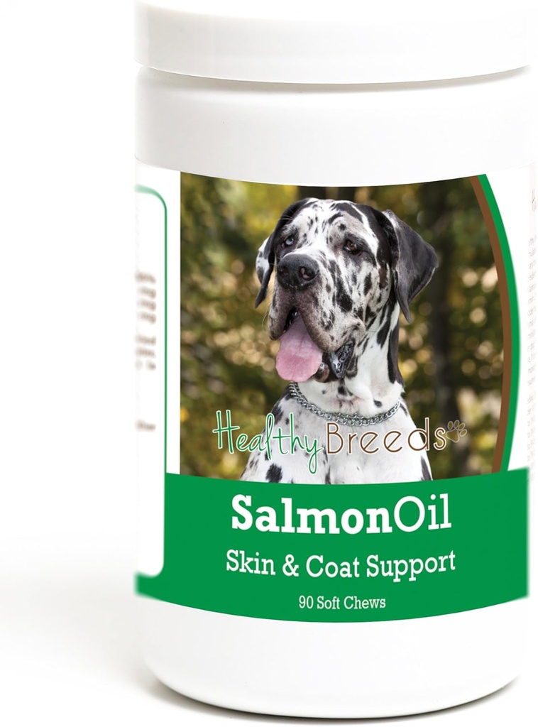 Sağlıklı Breeds Büyük Dane Salmon Yağ Yumuşak Chews 90 Kont