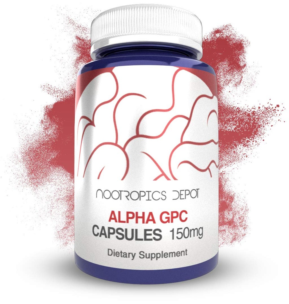 Nootropics Depot Alpha GPC Capsules | 150 mg | 180 Count | Cholinergic Supplement | Beyin Sağlık Tamam | Sağlıklı Beyin Fonksiyonları | Gelişmiş Biliş, Memory + Focus
