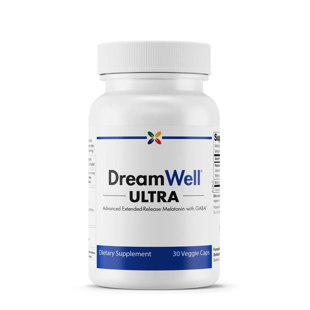 Aging Now - DreamE Ultra - GABA ile Gelişmiş Melatonin - Nervousness ve Stres Yardımı, Sleep Support - Non-Drowsy ve Non-Habit Form - 30 Vcaps