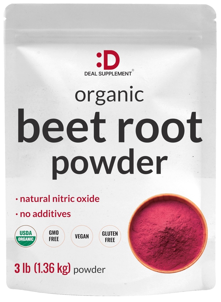Organik Arıt Kök Toz, 3lbs - Raw Superfood Sebze - Doğal Nitrik Oksit Tamam - İşout Enerji, Kalp ve Immune Health - Non-GMO, Vegan