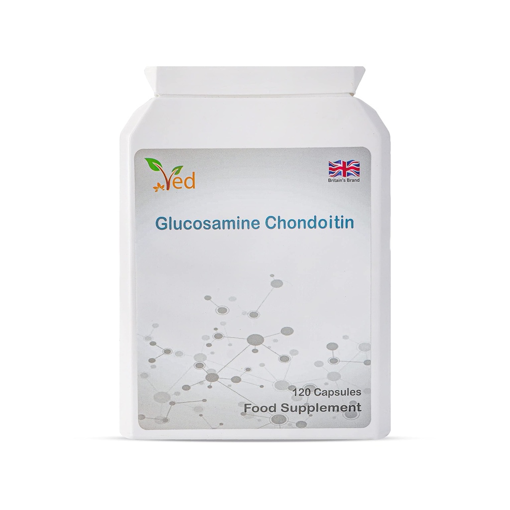 Ved Glucosamine Chondroitin Turmeric Vitamin C | Ortak Destek Tamam | Non-GMO, Gluten Free | 120 Capsules | 60 Days Supply.
