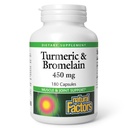 Doğal Faktörler, Turmeric & Bromelain 450 mg, Kas ve Ortak Destek, 180 Capsules