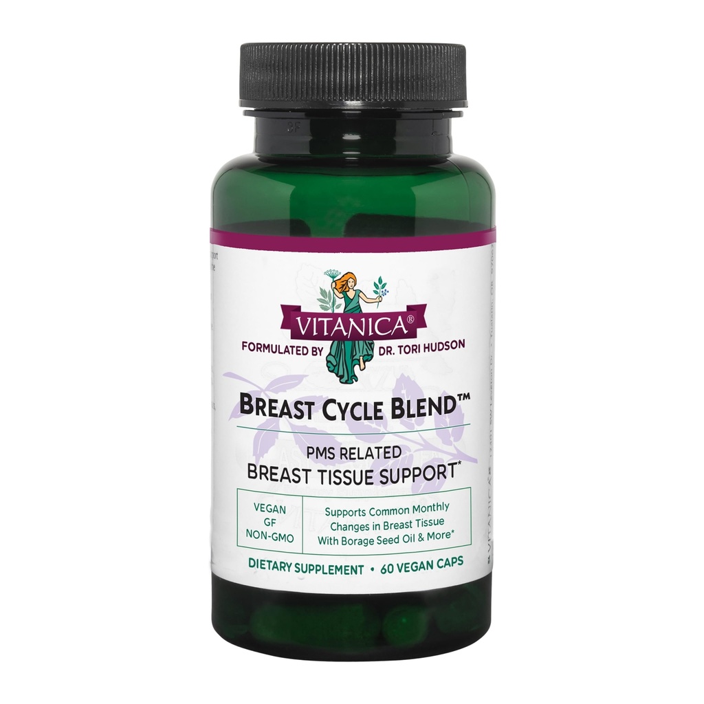 Vitanica - Breast Cycle Blend - Breast Cycle Support - 60 Vegetarian Capsules