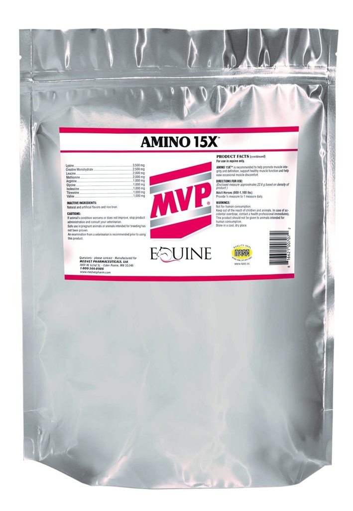 MVP 15X (1.5lb) Atlarda Sağlıklı Kas Fonksiyonlarını, Geliştirmeyi ve Kurtarmayı Destekler.