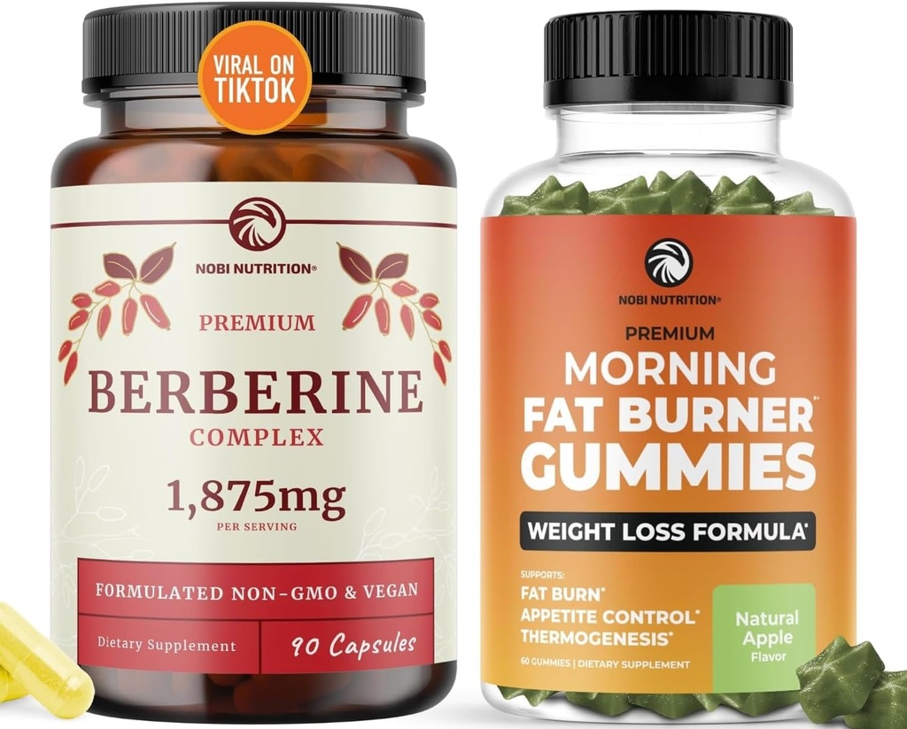 Berberine Kompleksi Tamam ve Burn Gummies | Full Kilo kaybı Yeşil Çay ve Bitter Melon | Appetite Suppressant, Belly Fat Ayarlar ve Termogenic Destek | 1 Ay Supply &
