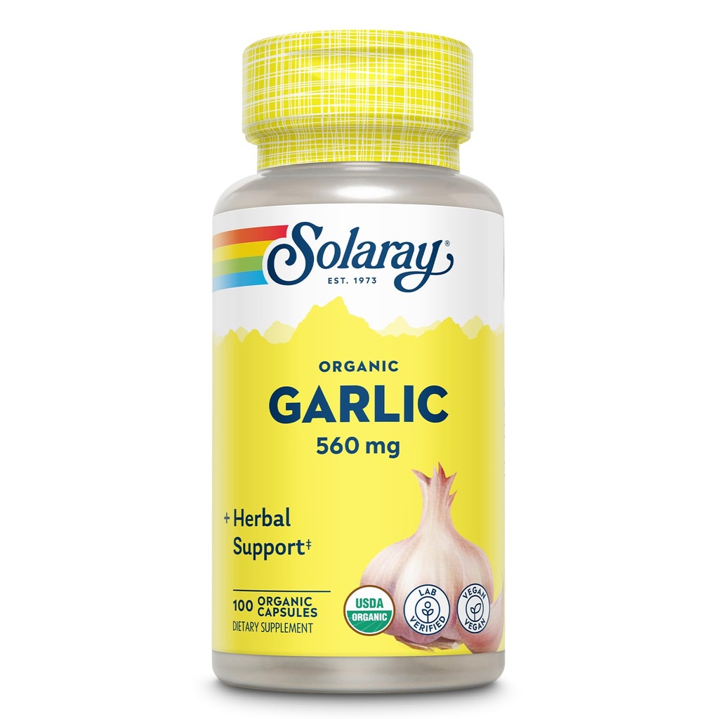 Solaray Organik Pil Pills - Kalp Sağlığı Desteği için 560 mg, Supplements - USDA Organik Capsule Capsules - Vegan - 60 Günlük Para-Back Garanti - 100 Hizmet, 100 VegCaps