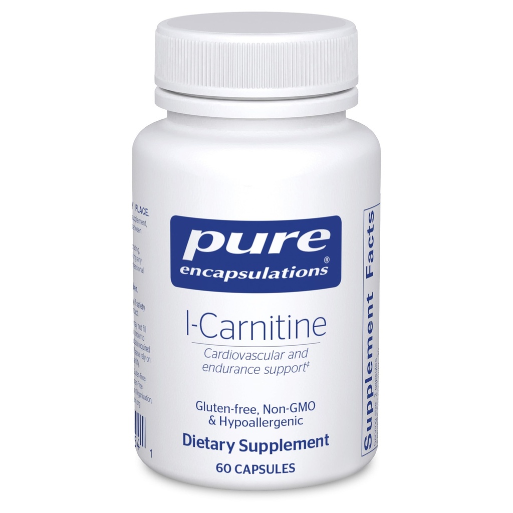 Saf Encapsulations L-Carnitine | Cardiovascular ve Endurance Desteği için Hipoallerjen Tamam | 60 Capsules