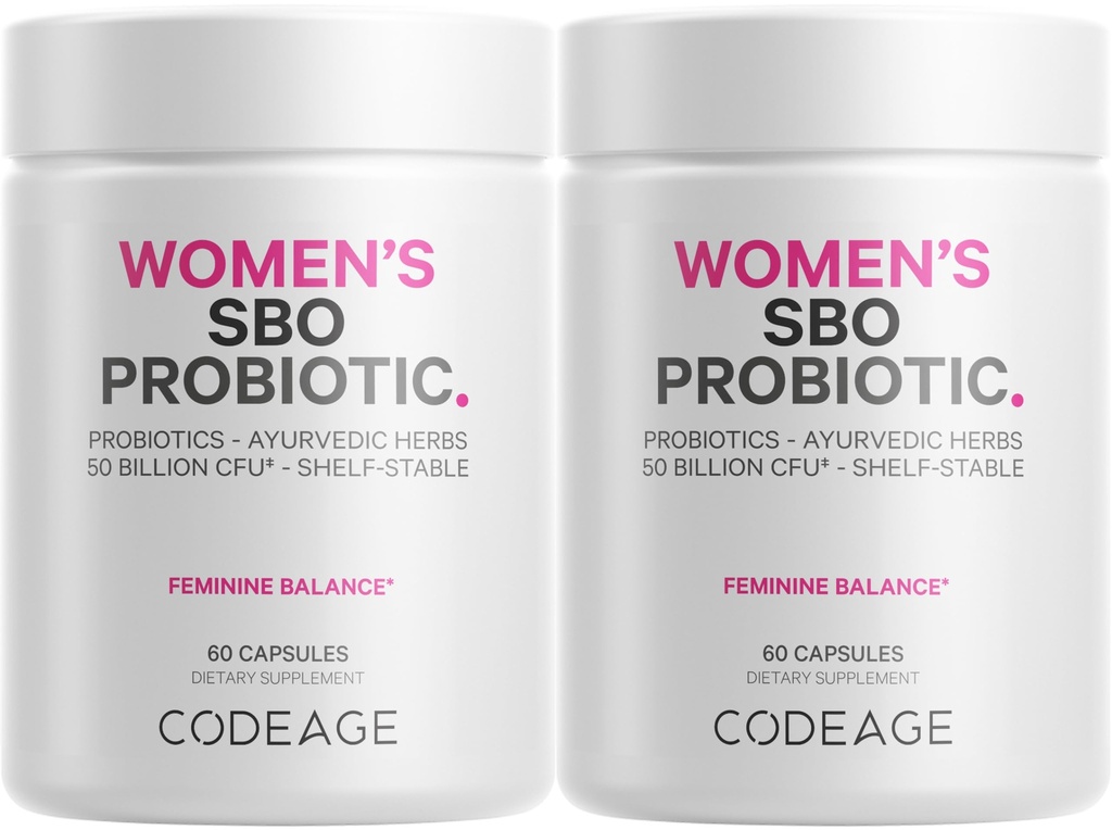 Kadın Probiyotikleri Supplement - 50 Milyar CFUs - SBO Probiyotiks & Prebiyotiks - Cranberries - Feminine Health - Fermented Botanical Mix, Whole Food Supplement - Vegan, Non-GMO - 2 Pack
