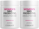 Kadın Probiyotikleri Supplement - 50 Milyar CFUs - SBO Probiyotiks & Prebiyotiks - Cranberries - Feminine Health - Fermented Botanical Mix, Whole Food Supplement - Vegan, Non-GMO - 2 Pack