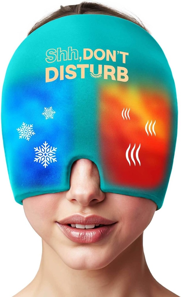 Migraine Relief Cold Cap – Reusable Gel Buz Paketi Headaches, Puffy Eyes, Sinus Baskı, Hangover - 360° KG Migraine Hat for Women & Men - Soğutma Cap for Ger & Stres Relief
