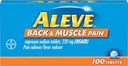 Aleve Back ve Kas Ağrı Tabletleri, Hızlı Tüm Gün Hedefli Baş Ağrısı, Kas ve Geri Ağrı, Naproxen sodyum Capsules, 220 mg, 100 Kont Kont Kont Kont