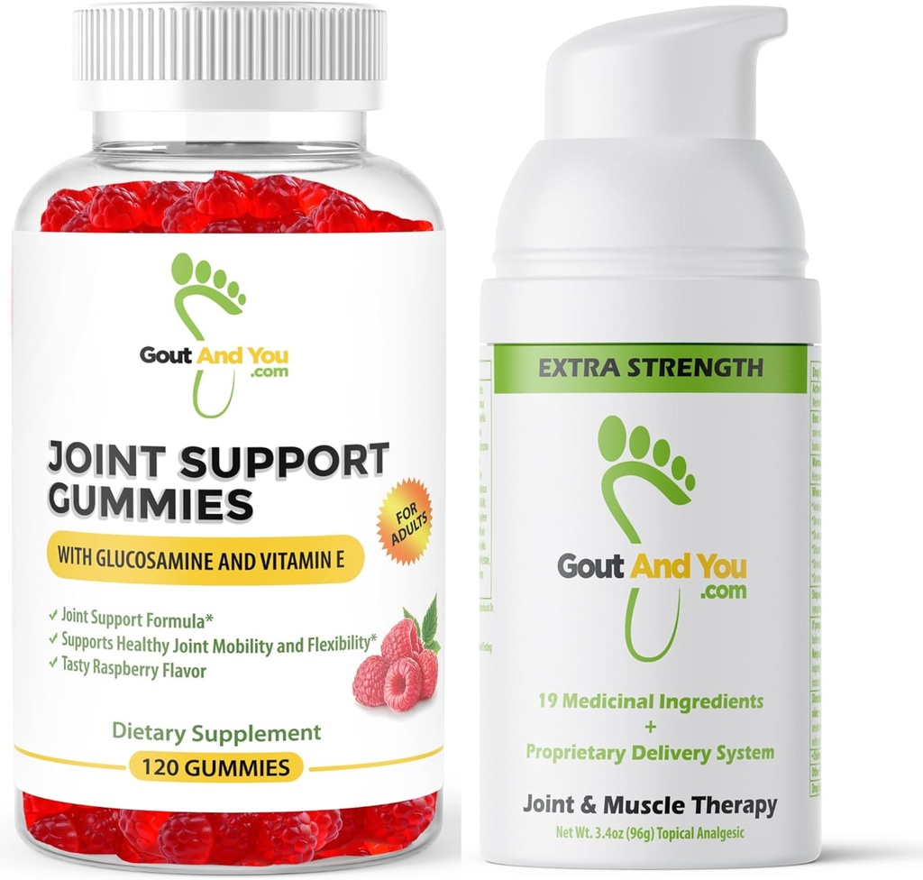 Ortak Destek Gummies ve Ekstra Güçlü Ortak Discomfort Topical Relief Cream