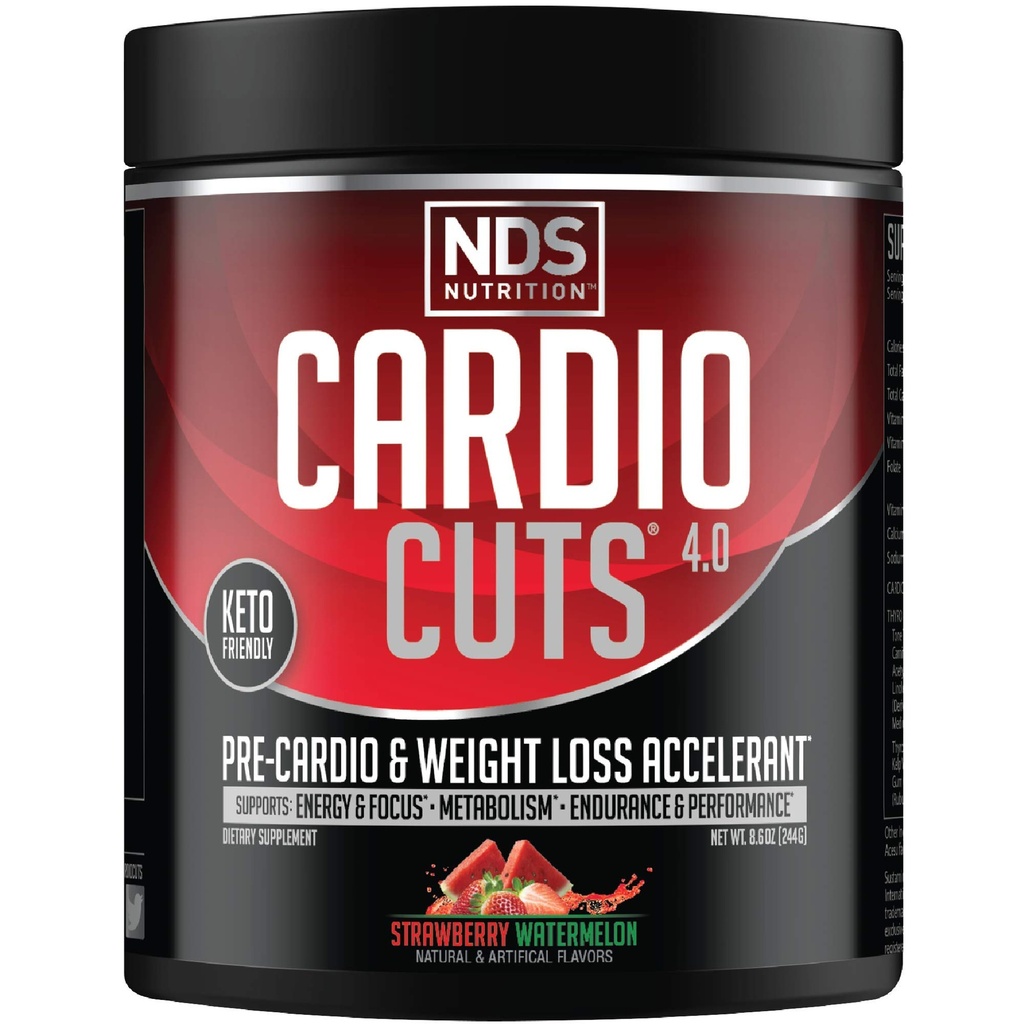 NDS Beslenme 4.0 Pre Workout Supplement - Gelişmiş Kilo kaybı ve Pre Cardio Formula ile L-Carnitine, CLA, MCTs, L-Glutamine ve Safflower Oil - Strawberry Watermelon (40 Hizmet)