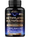 Çokvitamin - B2, B6, 5-MTHF & B12 | Antioksis C & E | Vitamin D3 & K2 - Erkekler ve Kadınlar için - 9-in-1 MTHFR TMG ile Tamam - Enerji, Beyin ve Mood - Vegan - ABD'de Yapıldı - 120 Capsules