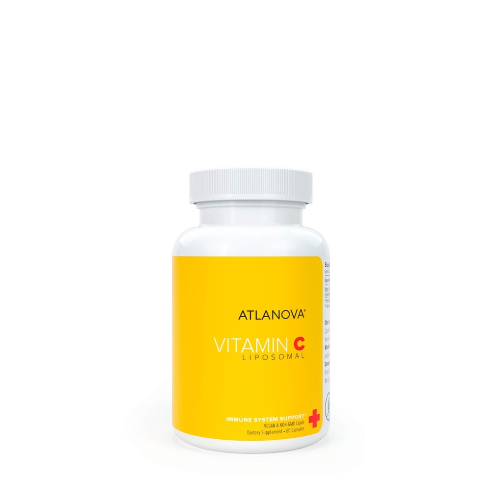 ATLANOVA True Liposomal Vitamin C 1000mg Capsules Vegan Best Natural Non GMO Made in USA Antioxidant Maximum Absorption Immune System Support & Collagen Booster Liposome Lab Formula Supplement
