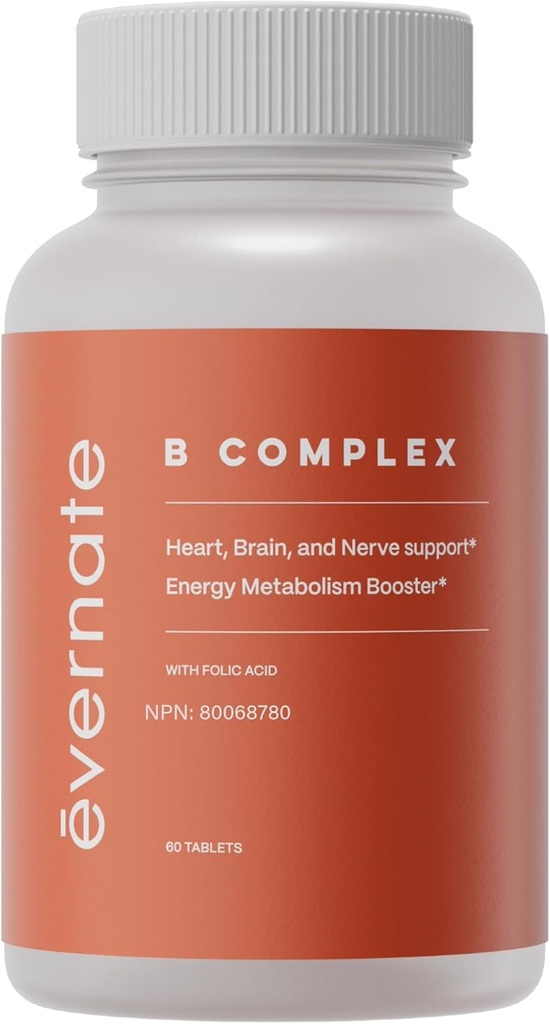 B Complex | Vitamin B Faydaları için Kapsamlı Formula | Vitaminler B1, B2, B3, B5, B6, B12, Biotin, Folic Acid, Cholin, & Inositol | Non GMO, Gluten Free | 60 Tabletler