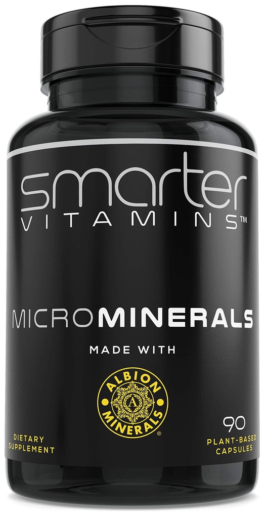 15mg Zinc Glycinate from Albion® 6 Essential Trace Bisglycinate Minerals, Manganese, Boron, Chromium, Selenium, Molybdenum Supplement, 90 Plant-Based Vegan Capsules