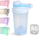 D.Y.A 16oz Leak Kanıt Spor Shaker Şişe Protein Shakes, Pre Workout and Travel - BPA Free & Easy Clean, Blue Blue Blue