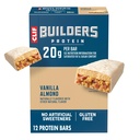 KURALLAR Protein Barlar - Vanilla Almond Flavor - 20g Plant bazlı Protein - Gluten Free - Non-GMO - Low Glycemic - No Yapay Sweeteners - 2.4 oz. (12 Pack)