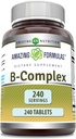 Amazing Formulas Vitamin B Kompleksi 11 Key Nutrients | Tabletler Tamam | B1, B2, B3, B6, B12, Folic Acid, Biotin, Choline, Inositol, PABA (240 Kont)