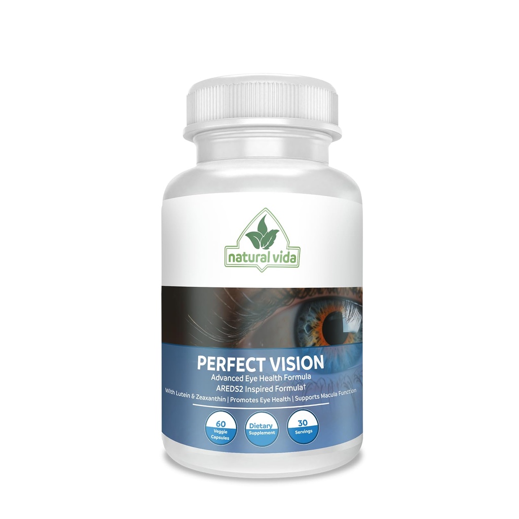 Mükemmel Vizyon AREDS2 Inspired Formula - Gelişmiş Vizyon Tamam - Lutein Zeaxanthin Vizyon Kompleksi (60 Eye Capsules)