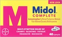 Midol Tamam, Menstrual period Belirtileri Relief, Caplets, 40 Count, 2Pack