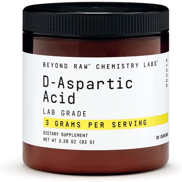 BEYOND RAW Chemistry Labs D-Aspartic Acid Toz, Kas Geliştirme ve Kurtarma, 30 Hizmet