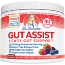 Doktor Danielle Gut Assist - Leaky Gut Repair Toz - Glutamine, Arapinogalactan, Licorice Root - Supports IBS, Heartburn, Bloating, Gas, Constipation, SIBO from, Berry Flavor