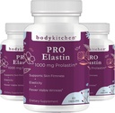 Body Kitchen Pro-Elastin 1000 mg Elastin Supplement, Aging belirtileri, Geliştirilmiş Skin Health, Firmalık ve Elastiklik, Çok az Wrinkles, Veggie Caps (Pazar 3)