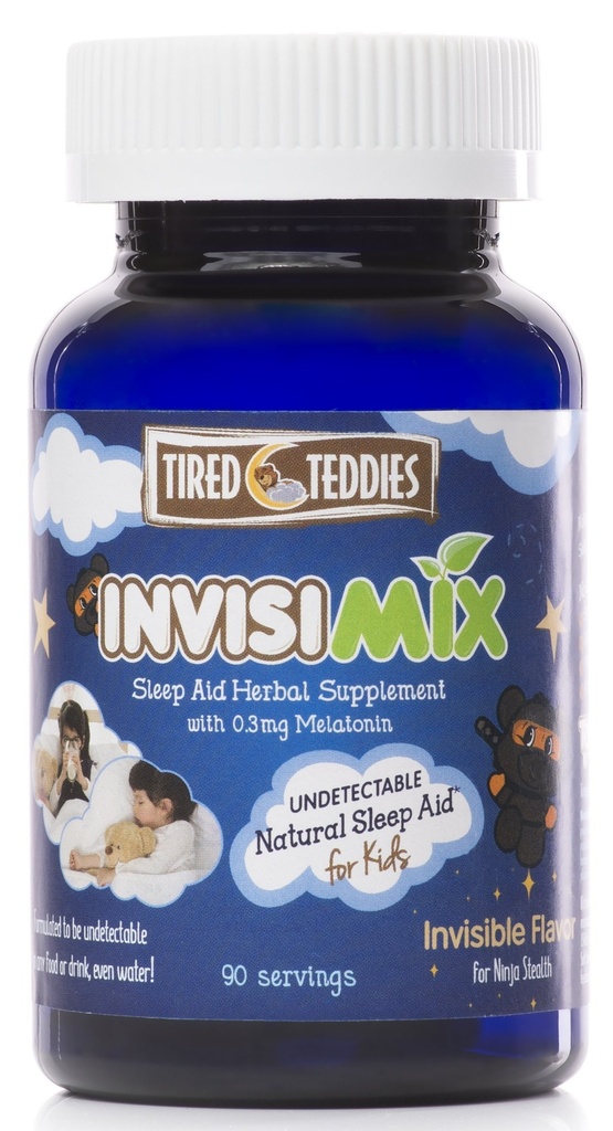 InvisiMix Low Dose Melatonin 300 mcg - 2+ Çocuklar için Tadısız Toz Sıvı Mix-in, 90 Hizmetler