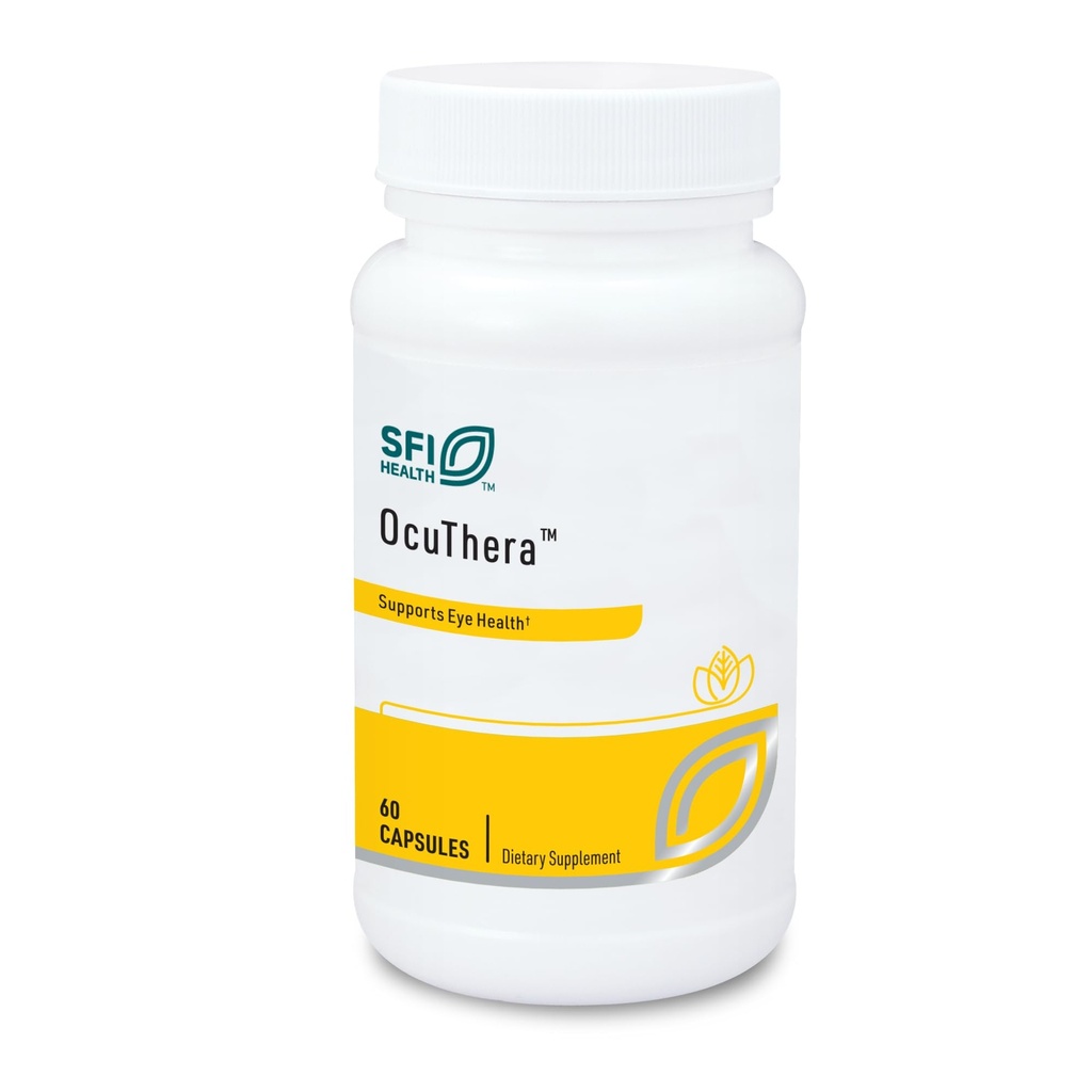 Klaire Laboratuvarları SFI Health Ocuthera - Hipoallergenik Lutein, Zeaxanthin & Bilberry Extract Formula Antioksit Eye Support (60 Capsules)