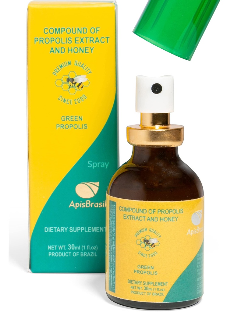 Brezilya Yeşil Arı Propolisi (30 ml) - Doğal Immune Desteği - Sore Throat Relief - Premium Quality - Pack of 1