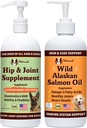 Doğal Köpek Şirketi 32 oz. Köpekler için Wild Alaskan Salmon Oil ve Sıvı Glucosamine ile birlikte, Fish Oil Supplement, Ortak ve Hip Support