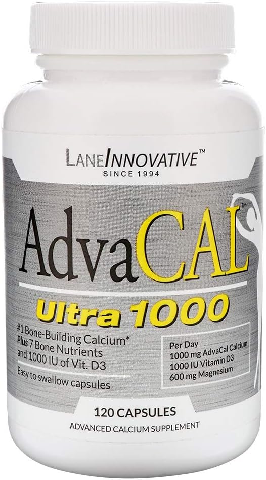 Lane Yenilikçi - AdvaCAL Ultra 1000, Bone Buildinguba, A Vitamin D3 ve Magnezyum, Kolay Abpsiyon (40 Hizmet)