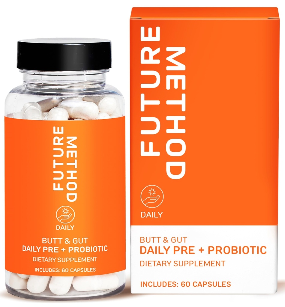 FUTURE METHOD Synbiyotik Prebiyotiks for Men & Women - Probiyotiks & Prebiyotik Supplement for Digestion, Immunity & Regularity (60ct)