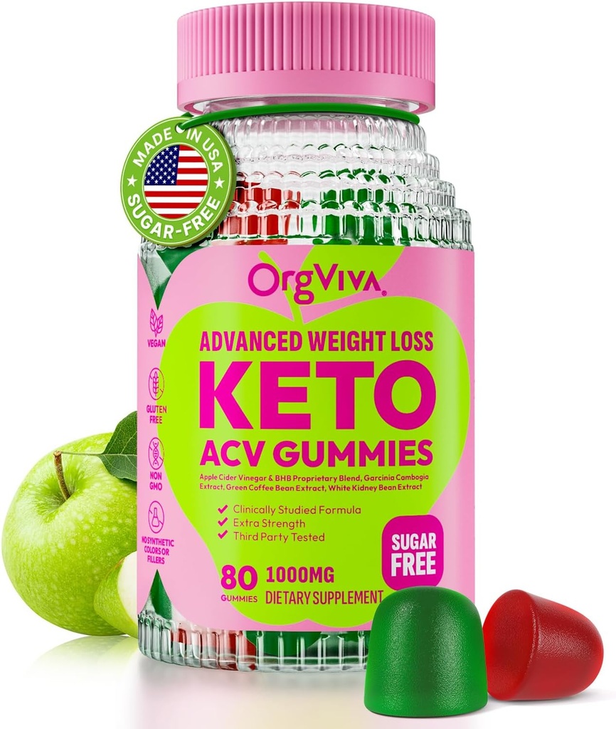 Hızlı Kilo kaybı için DW Acv Gummies: Apple Cider Vinegar Gummies with Vitamins to Support Digestion, Metabolism, & Immune Health - Sugar Free 80 ctt
