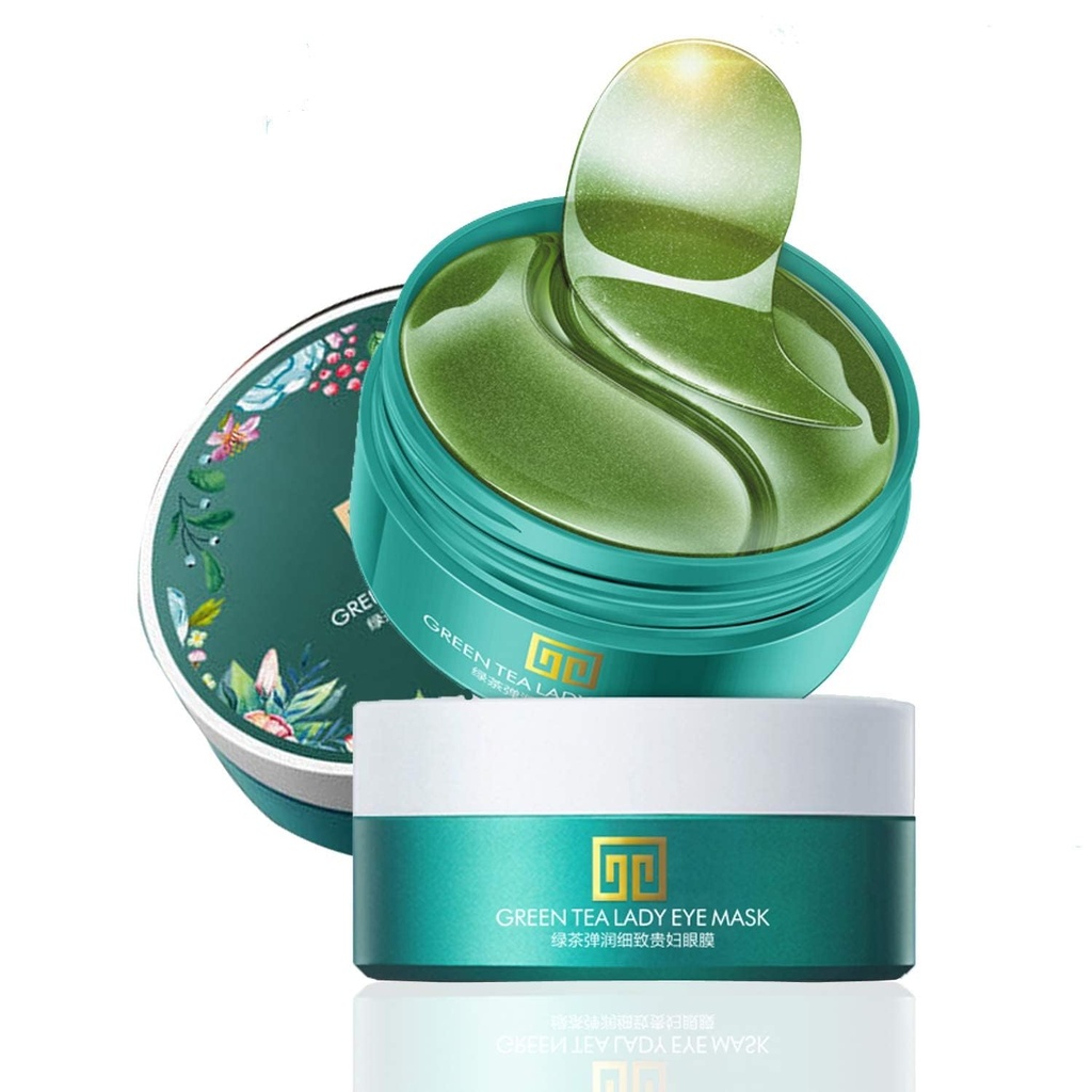 Göz Maskesi altında, Collagen Eye Mask 60 adet, Yeşil Çay Saçları Altında Maske, Puffy Gözler için Maske, Undereye Dark Circles Tedavisi, Under Eye Pads, Anti-Wrinkle Gel Pads