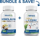 Natural Cure Labs Sche: Premium Monolaurin 600 mg + Temiz L-Lysine 600 mg