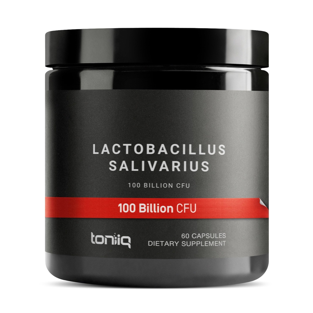 Toniiq 100 Milyar CFU Lactobacillus Salivarius Probiyotik - En Yüksek Onaylı CFU Kont - Üçüncü Parti Lab Potency için Test Edildi - 60 Vejetaryen Capsules - 30 Hizmet - TQ TY