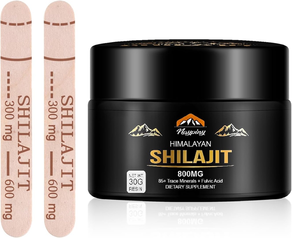 Shilajit Pure Himalaya Organik Giyim - 800mg maksimum Potency Natural Organic Shilajitwear with 85+ Trace Minerals & Fulvic Acid for Energy, Immune Support, Men & Women, 30 Grams