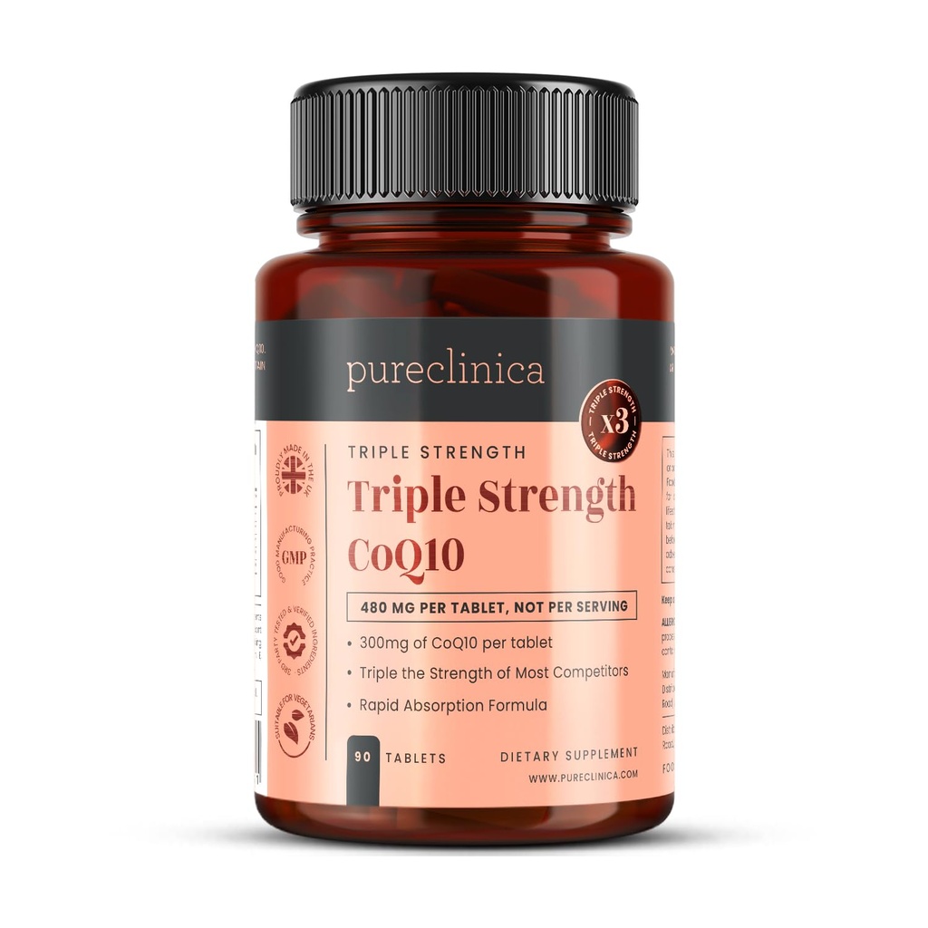 Safclinica Fermented CoQ10 300 mg x 90 Tablet. GMO, USP Grade., Abhidrasyon için C ve Black Pepper Ekstraksiyonu eklendi.